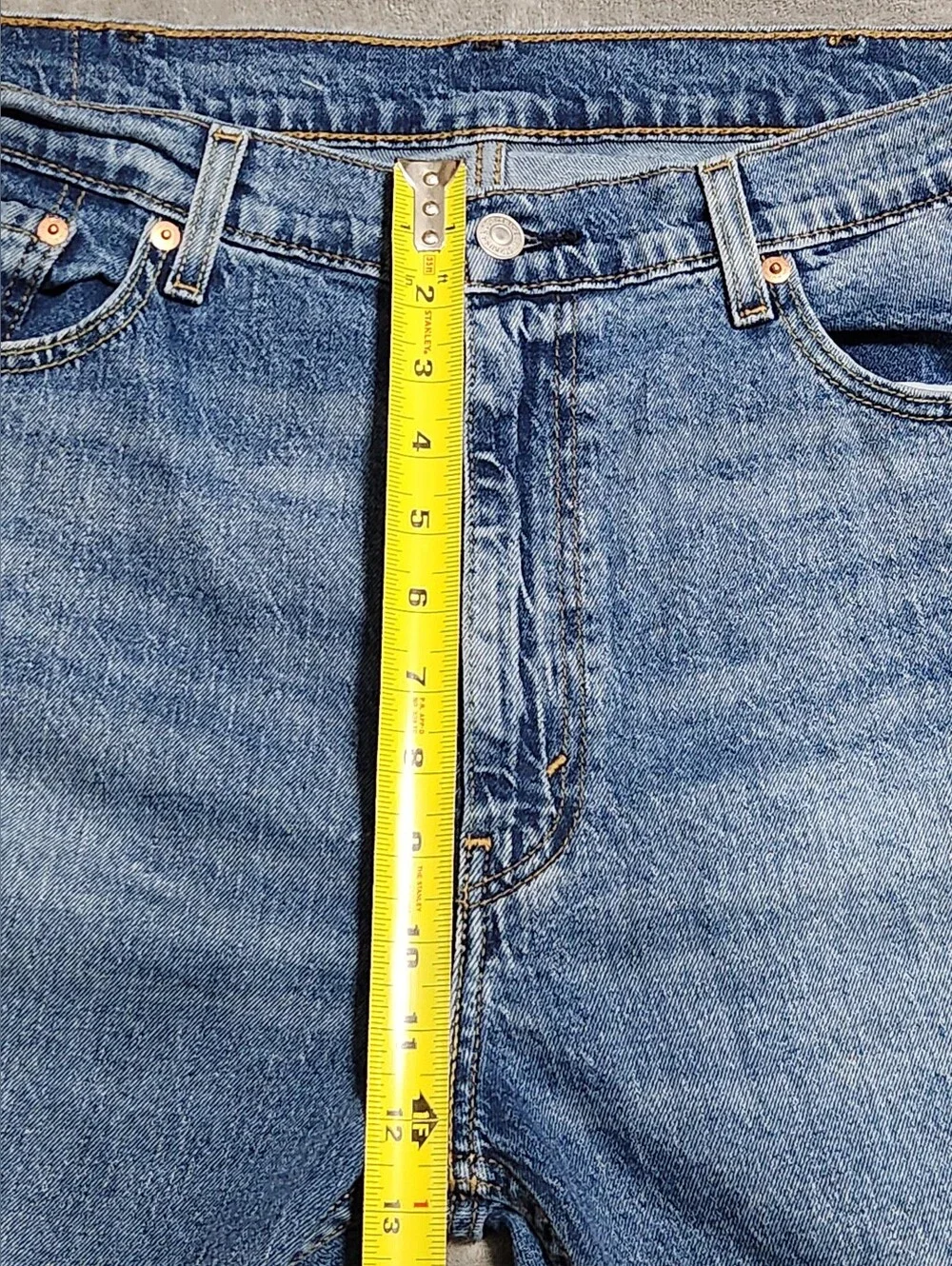 Levi's 505 Regular Straight Leg Jeans 38x30 Blue